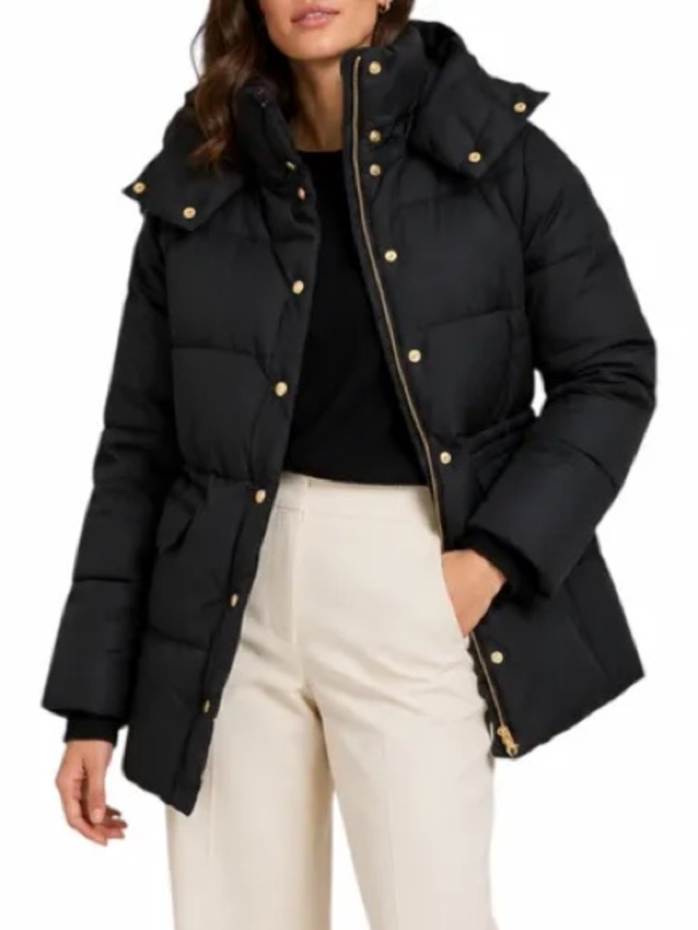 Jcrew chateau Women's Black signature Puffer coat